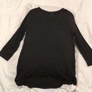 3/4 Sleeve Dark Charcoal Top